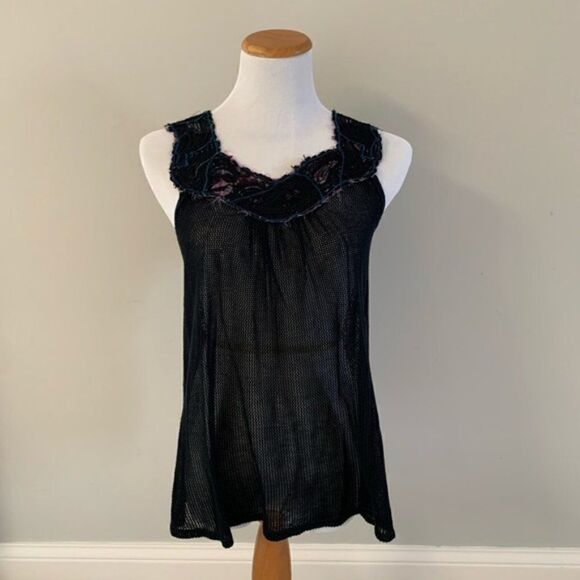 Free People Sheer Jersey Tank Top - M - EUC - Picture 1 of 5